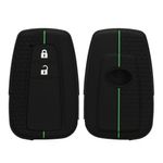 Auto si Moto - Electronice auto - Accesorii electronice auto - Husa pentru cheie auto Kwmobile pentru Toyota RAV4, Prius, Auris, Yaris, anti-alunecare, TPU, negru, verde - Infinity.ro