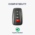 Auto si Moto - Electronice auto - Accesorii electronice auto - Husa pentru cheie auto Kwmobile pentru Toyota RAV4, Prius, Camry, Corolla, anti-alunecare, TPU, negru, rosu - Infinity.ro