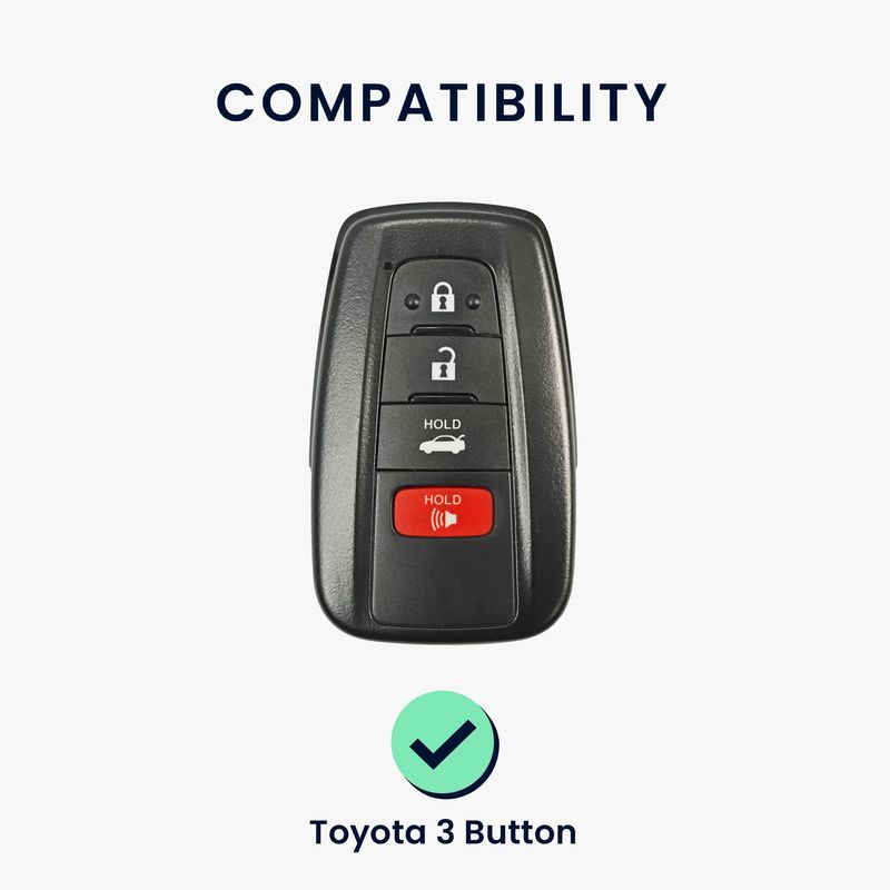 Auto si Moto - Electronice auto - Accesorii electronice auto - Husa pentru cheie auto Kwmobile pentru Toyota RAV4, Prius, Camry, Corolla, anti-alunecare, TPU, negru, rosu - Infinity.ro