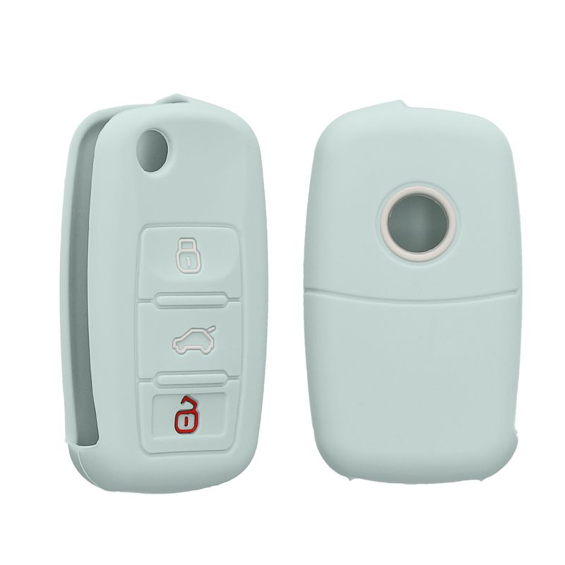 Auto si Moto - Electronice auto - Accesorii electronice auto - Husa pentru cheie auto Kwmobile pentru Volkswagen, Skoda Up, e up!, Caddy, Jetta, anti-alunecare, TPU, verde - Infinity.ro