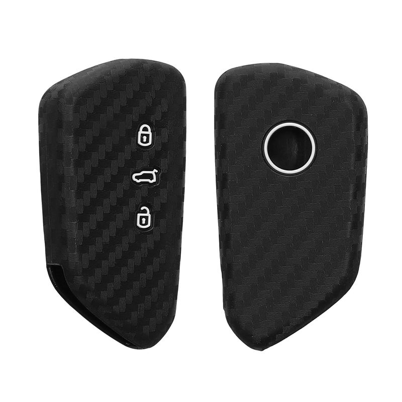 Auto si Moto - Electronice auto - Accesorii electronice auto - Husa pentru cheie auto Kwmobile pentru VW, SEAT Golf 8 (inclusiv GTE, GTI), ID.3, ID.4, ID.5, anti-alunecare, TPU, negru - Infinity.ro
