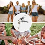 Casa si Gradina - Bucatarie si vesela - Accesorii bar - Tirbusoane si dopuri - Set 2 desfacatoare de sticle Kwmobile, aluminiu, bronz, utilizare universala - Infinity.ro