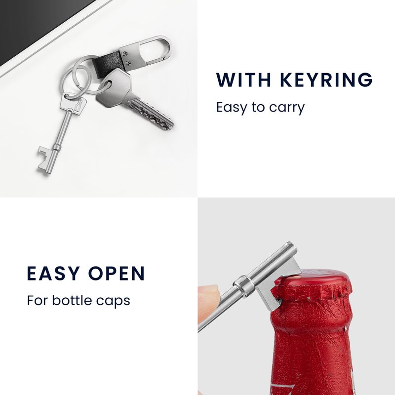 Casa si Gradina - Bucatarie si vesela - Accesorii bar - Tirbusoane si dopuri - Set 2 desfacatoare de sticle Kwmobile, aluminiu, argintiu, utilizare universala - Infinity.ro