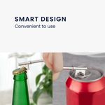 Casa si Gradina - Bucatarie si vesela - Accesorii bar - Tirbusoane si dopuri - Set 2 desfacatoare de sticle Kwmobile, aluminiu, finisaj mat, utilizare universala - Infinity.ro
