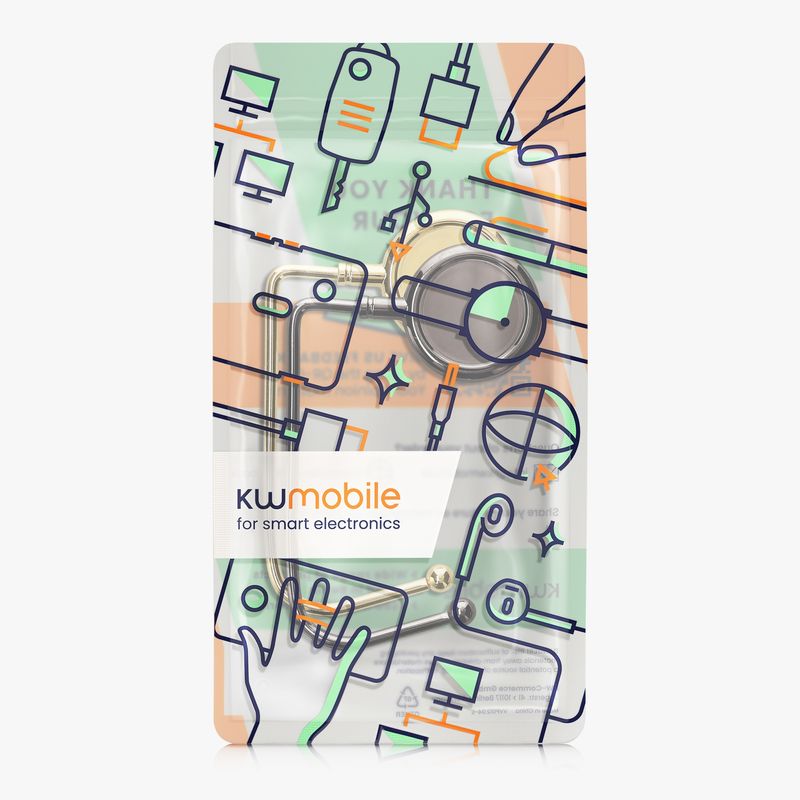 Casa si Gradina - Mobilier - Feronerie si accesorii mobila - Set 2 carlige pliabile de masa pentru geanta Kwmobile, anti-alunecare, metal, auriu, negru - Infinity.ro
