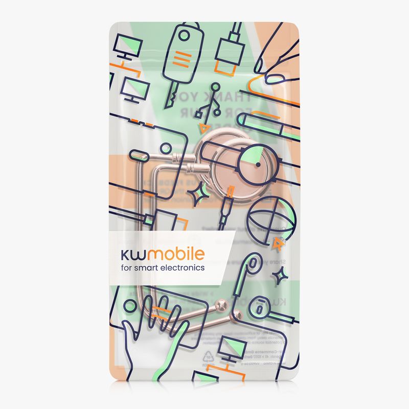 Casa si Gradina - Mobilier - Feronerie si accesorii mobila - Set 2 carlige pliabile de masa pentru geanta Kwmobile, anti-alunecare, metal, bronz - Infinity.ro