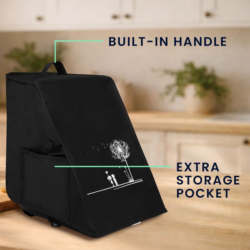 Electronice si Electrocasnice - Electrocasnice bucatarie - Accesorii electrocasnice bucatarie - Husa de protectie Kwmobile pentru Thermomix TM7, protectie la zgarieturi, protectie la praf, poliester, alb, negru - Infinity.ro