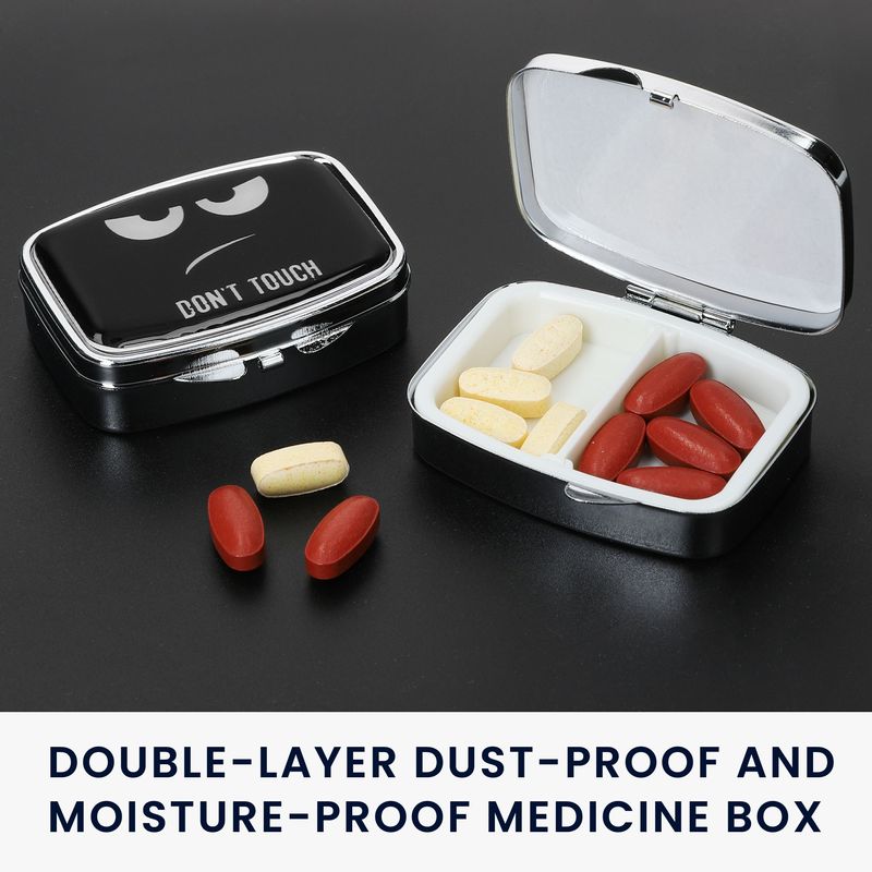 Ingrijire personala si Cosmetice - Sanatate si wellness - Aparate medicale - Accesorii medicale pentru recuperare si tratament - Set 2 organizatoare medicamente Kwmobile, otel inoxidabil si plastic, portabile, argintiu - Infinity.ro