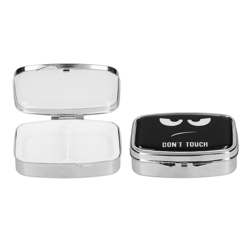 Ingrijire personala si Cosmetice - Sanatate si wellness - Aparate medicale - Accesorii medicale pentru recuperare si tratament - Set 2 organizatoare medicamente Kwmobile, otel inoxidabil si plastic, portabile, argintiu - Infinity.ro