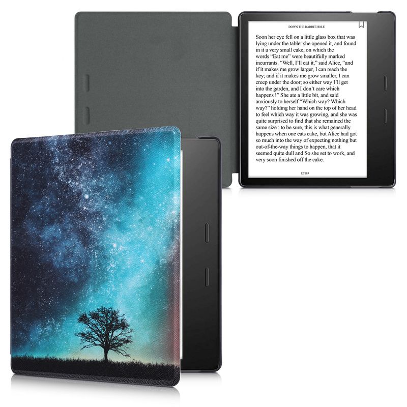 Laptop, Telefoane si Tablete - Ebook reader si accesorii - Accesorii eBook Reader - Husa eBook Kwmobile pentru Amazon Kindle Oasis 3 (2019), inchidere magnetica, Sleep/Wake, piele ecologica, multicolor - Infinity.ro