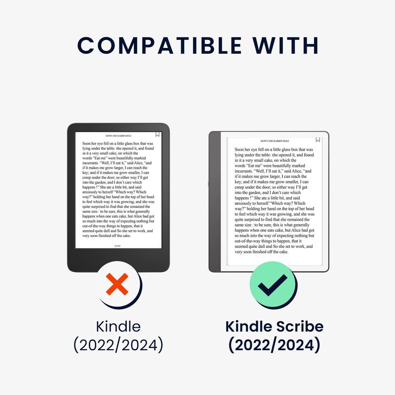 Laptop, Telefoane si Tablete - Ebook reader si accesorii - Accesorii eBook Reader - Husa eBook Kwmobile pentru Amazon Kindle Scribe (2022, 2024), Sleep/Wake, functie stand, piele ecologica, multicolor - Infinity.ro