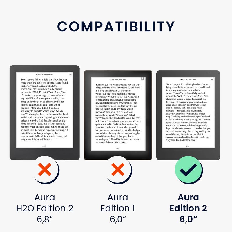 Laptop, Telefoane si Tablete - Ebook reader si accesorii - Accesorii eBook Reader - Husa eBook Kwmobile pentru Kobo Aura Edition 2, inchidere magnetica, Sleep/Wake, piele ecologica, panza, verde, negru - Infinity.ro