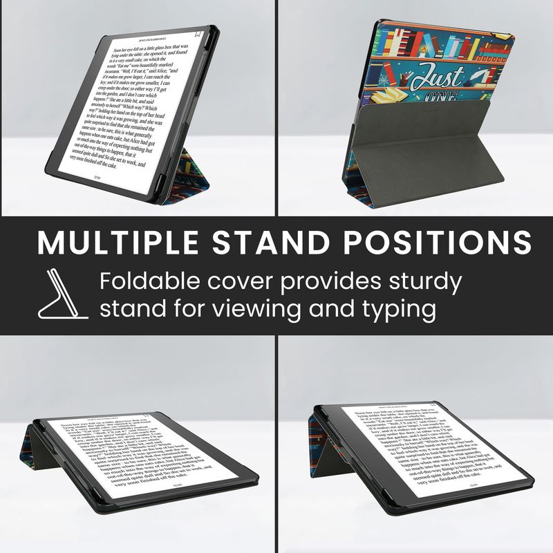Laptop, Telefoane si Tablete - Ebook reader si accesorii - Accesorii eBook Reader - Husa eBook Kwmobile pentru Amazon Kindle Scribe (2022, 2024), Sleep/Wake, functie stand, piele ecologica, multicolor - Infinity.ro