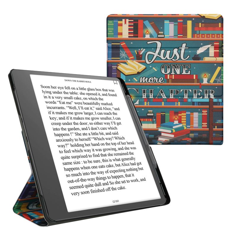 Laptop, Telefoane si Tablete - Ebook reader si accesorii - Accesorii eBook Reader - Husa eBook Kwmobile pentru Amazon Kindle Scribe (2022, 2024), Sleep/Wake, functie stand, piele ecologica, multicolor - Infinity.ro