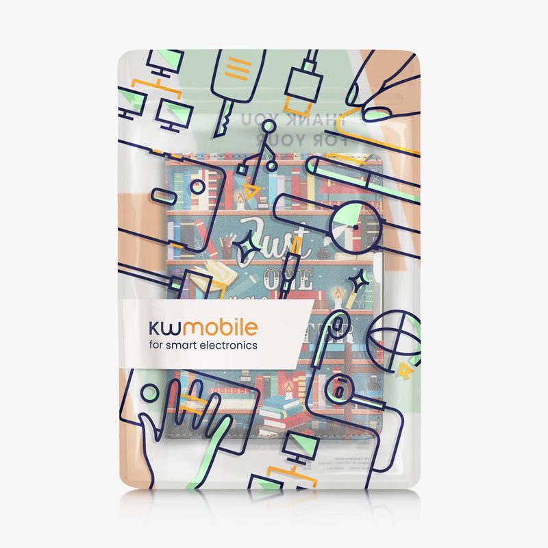 Laptop, Telefoane si Tablete - Ebook reader si accesorii - Accesorii eBook Reader - Husa eBook Kwmobile pentru Kobo Aura H2O Edition 2, inchidere magnetica, Sleep/Wake, piele ecologica, multicolor - Infinity.ro