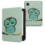 Laptop, Telefoane si Tablete - Ebook reader si accesorii - Accesorii eBook Reader - Husa eBook Kwmobile pentru Kobo Clara BW, Clara Colour, inchidere magnetica, design bufnita, piele ecologica, multicolor - Infinity.ro