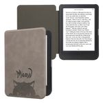 Laptop, Telefoane si Tablete - Ebook reader si accesorii - Accesorii eBook Reader - Husa eBook Kwmobile pentru Kobo Clara BW, Clara Colour, inchidere magnetica, Sleep/Wake, piele ecologica, gri, negru - Infinity.ro