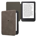 Laptop, Telefoane si Tablete - Ebook reader si accesorii - Accesorii eBook Reader - Husa eBook Kwmobile pentru Kobo Clara BW, Clara Colour, inchidere magnetica, protectie la socuri, piele ecologica, gri - Infinity.ro
