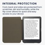 Laptop, Telefoane si Tablete - Ebook reader si accesorii - Accesorii eBook Reader - Husa eBook Kwmobile pentru Kobo Clara BW, Clara Colour, inchidere magnetica, protectie la socuri, piele ecologica, maro - Infinity.ro