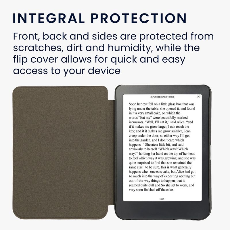 Laptop, Telefoane si Tablete - Ebook reader si accesorii - Accesorii eBook Reader - Husa eBook Kwmobile pentru Kobo Clara BW, Clara Colour, inchidere magnetica, protectie la socuri, piele ecologica, maro - Infinity.ro