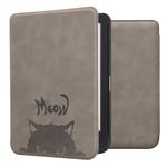 Laptop, Telefoane si Tablete - Ebook reader si accesorii - Accesorii eBook Reader - Husa eBook Kwmobile pentru Kobo Clara BW, Clara Colour, inchidere magnetica, Sleep/Wake, piele ecologica, gri, negru - Infinity.ro
