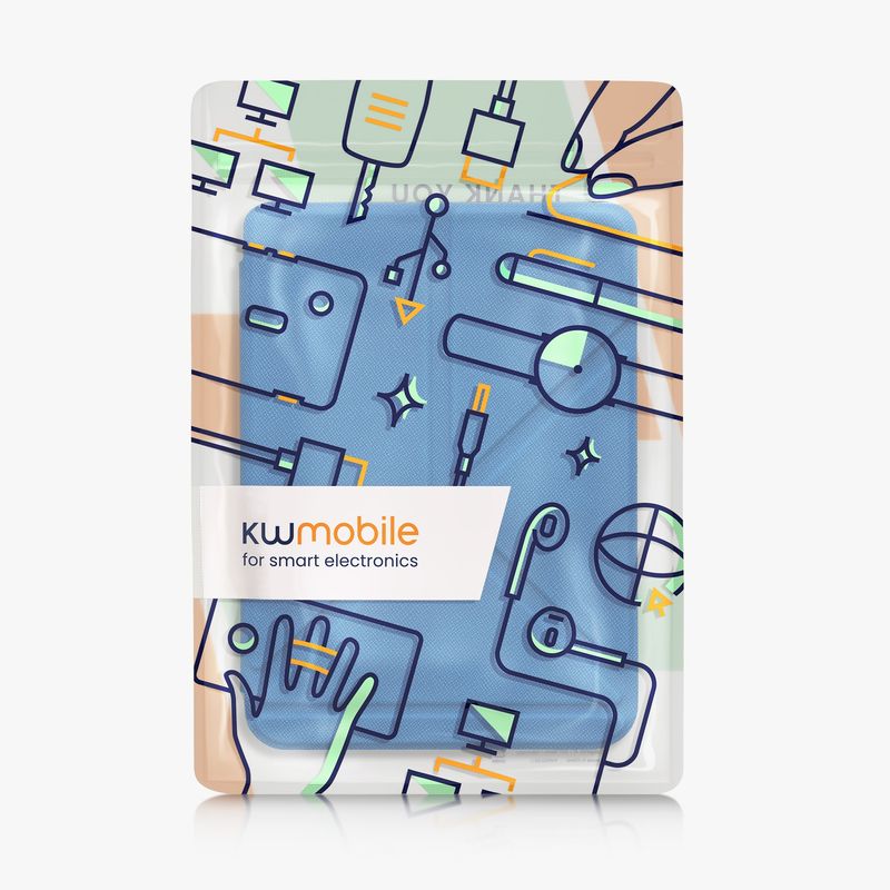 Laptop, Telefoane si Tablete - Ebook reader si accesorii - Accesorii eBook Reader - Husa eBook Kwmobile pentru Kobo Clara BW, Clara Colour, inchidere magnetica, Sleep/Wake, piele ecologica, albastru - Infinity.ro