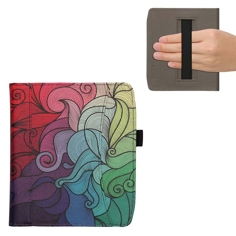 Laptop, Telefoane si Tablete - Ebook reader si accesorii - Accesorii eBook Reader - Husa eBook Kwmobile pentru PocketBook Era, Era Color, inchidere magnetica, curea de mana, piele ecologica, multicolor - Infinity.ro
