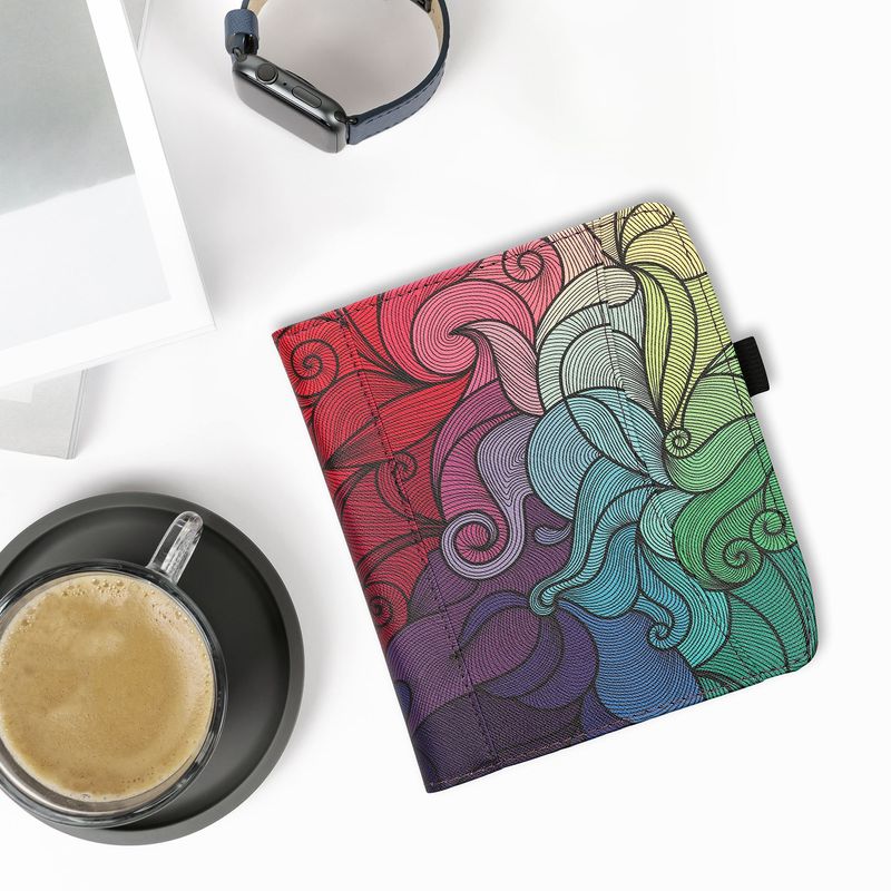 Laptop, Telefoane si Tablete - Ebook reader si accesorii - Accesorii eBook Reader - Husa eBook Kwmobile pentru PocketBook Era, Era Color, inchidere magnetica, curea de mana, piele ecologica, multicolor - Infinity.ro
