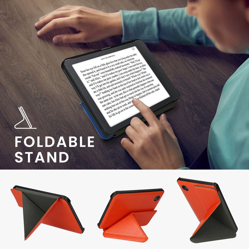 Laptop, Telefoane si Tablete - Ebook reader si accesorii - Accesorii eBook Reader - Husa eBook Kwmobile pentru Kobo Clara BW, Clara Colour, inchidere magnetica, Sleep/Wake, piele ecologica, portocaliu - Infinity.ro