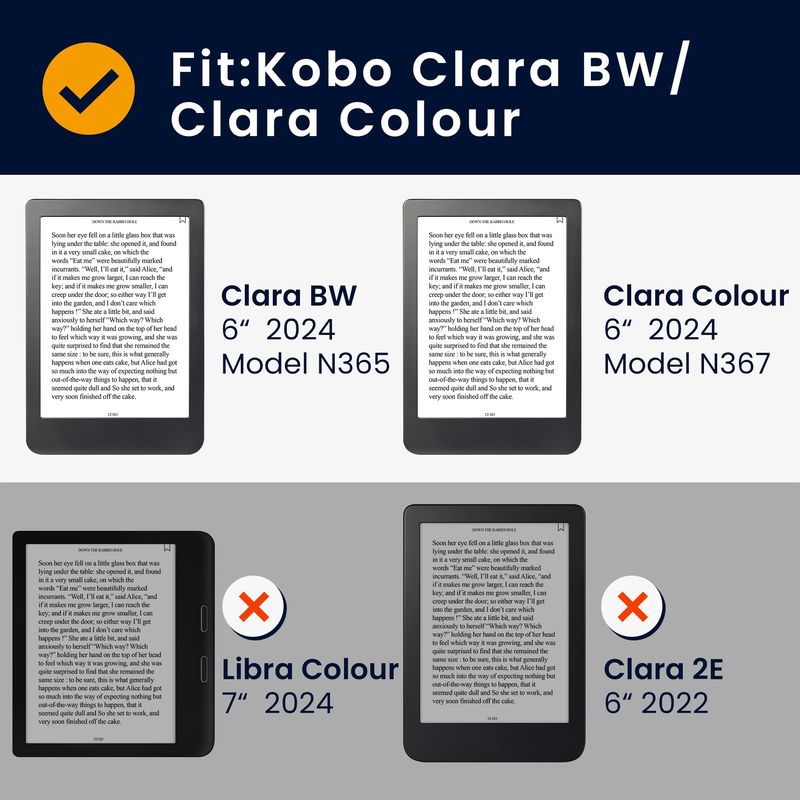 Laptop, Telefoane si Tablete - Ebook reader si accesorii - Accesorii eBook Reader - Husa eBook Kwmobile pentru Kobo Clara BW, Clara Colour, inchidere magnetica, Sleep/Wake, piele ecologica, rosu - Infinity.ro