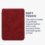 Laptop, Telefoane si Tablete - Ebook reader si accesorii - Accesorii eBook Reader - Husa eBook Kwmobile pentru Kobo Clara BW, Clara Colour, inchidere magnetica, Sleep/Wake, piele ecologica, rosu - Infinity.ro