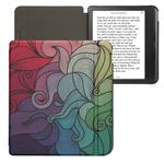 Laptop, Telefoane si Tablete - Ebook reader si accesorii - Accesorii eBook Reader - Husa eBook Kwmobile pentru Kobo Libra Colour, inchidere magnetica, Sleep/Wake, piele ecologica, roz inchis, albastru - Infinity.ro