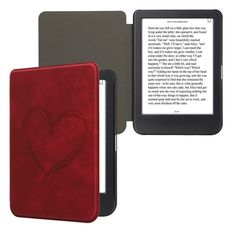 Laptop, Telefoane si Tablete - Ebook reader si accesorii - Accesorii eBook Reader - Husa eBook Kwmobile pentru Kobo Clara BW, Clara Colour, inchidere magnetica, Sleep/Wake, piele ecologica, rosu - Infinity.ro