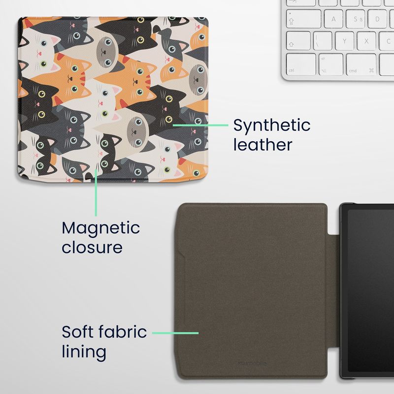Laptop, Telefoane si Tablete - Ebook reader si accesorii - Accesorii eBook Reader - Husa eBook Kwmobile pentru PocketBook Era, Era Color, inchidere magnetica, Sleep/Wake, piele ecologica, multicolor - Infinity.ro