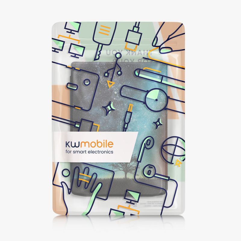 Laptop, Telefoane si Tablete - Ebook reader si accesorii - Accesorii eBook Reader - Husa eBook Kwmobile pentru PocketBook InkPad 4, Color 3, Color 2, Vivlio InkPad 4, piele ecologica, multicolor - Infinity.ro