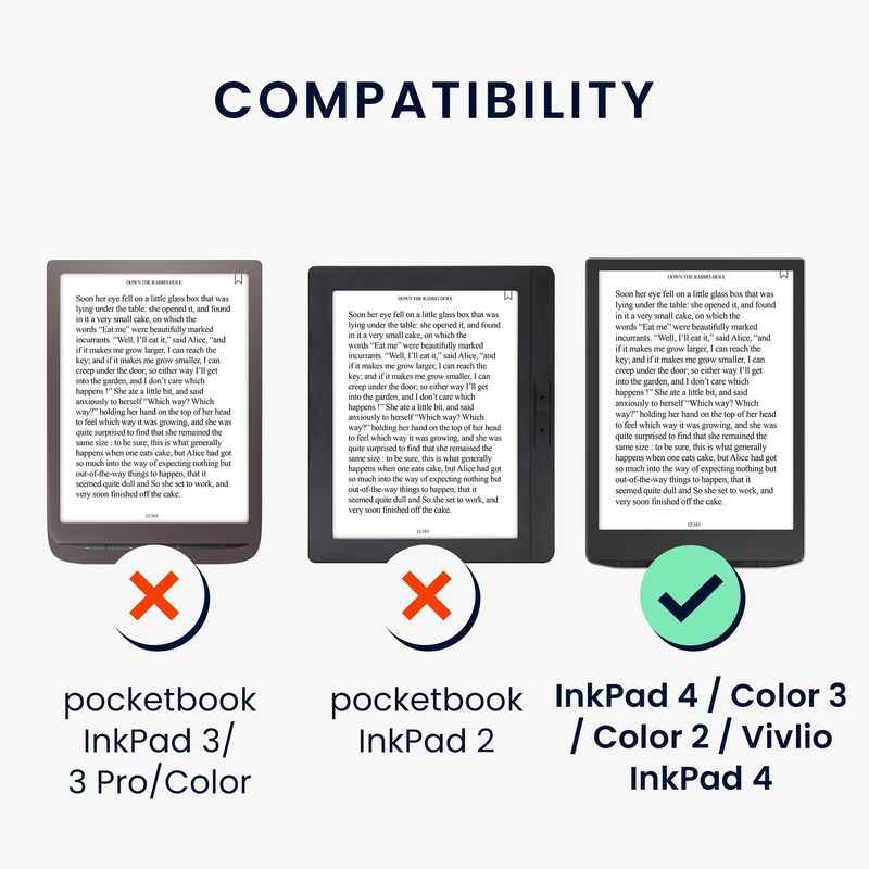 Laptop, Telefoane si Tablete - Ebook reader si accesorii - Accesorii eBook Reader - Husa eBook Kwmobile pentru PocketBook InkPad 4, Color 3, Color 2, Vivlio InkPad 4, Sleep/Wake, piele ecologica, gri - Infinity.ro