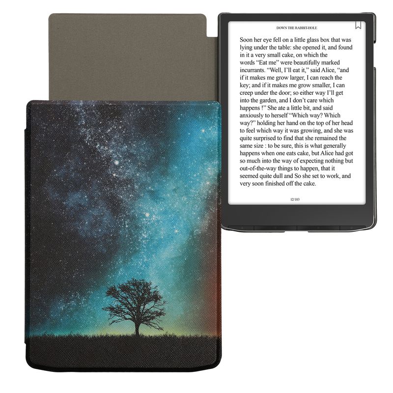 Laptop, Telefoane si Tablete - Ebook reader si accesorii - Accesorii eBook Reader - Husa eBook Kwmobile pentru PocketBook InkPad 4, Color 3, Color 2, Vivlio InkPad 4, piele ecologica, multicolor - Infinity.ro