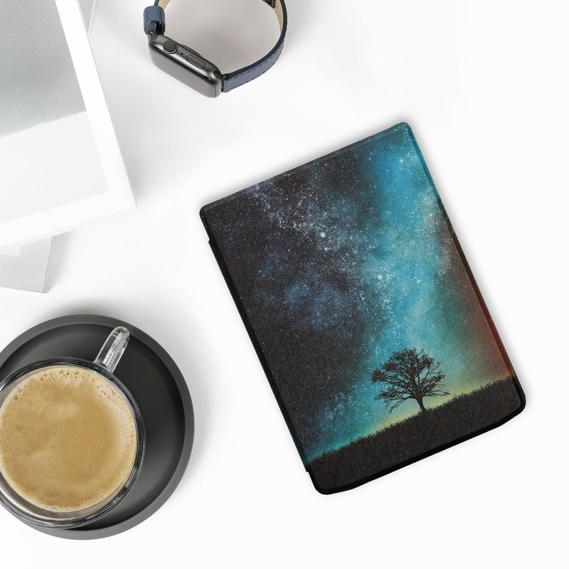 Laptop, Telefoane si Tablete - Ebook reader si accesorii - Accesorii eBook Reader - Husa eBook Kwmobile pentru PocketBook InkPad 4, Color 3, Color 2, Vivlio InkPad 4, piele ecologica, multicolor - Infinity.ro
