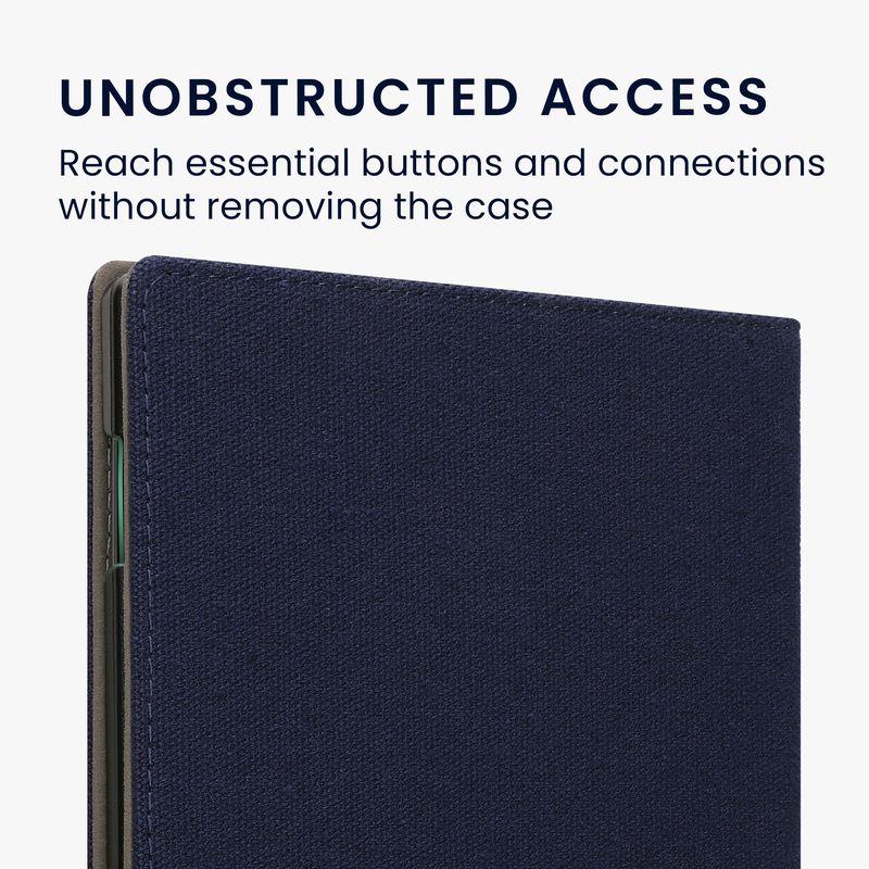 Laptop, Telefoane si Tablete - Ebook reader si accesorii - Accesorii eBook Reader - Husa eBook Kwmobile pentru PocketBook InkPad 4, Color 3, Color 2, Vivlio InkPad 4, inchidere magnetica, panza, albastru - Infinity.ro