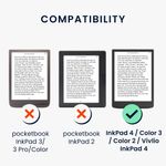 Laptop, Telefoane si Tablete - Ebook reader si accesorii - Accesorii eBook Reader - Husa eBook Kwmobile pentru PocketBook InkPad 4, Color 3, Color 2, Vivlio InkPad 4, piele ecologica, multicolor - Infinity.ro