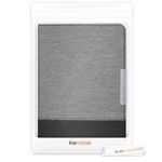 Laptop, Telefoane si Tablete - Ebook reader si accesorii - Accesorii eBook Reader - Husa eBook Kwmobile pentru PocketBook Touch Lux 3, Touch Lux 2, Basic Lux, Basic 3, piele ecologica, panza, gri, negru - Infinity.ro
