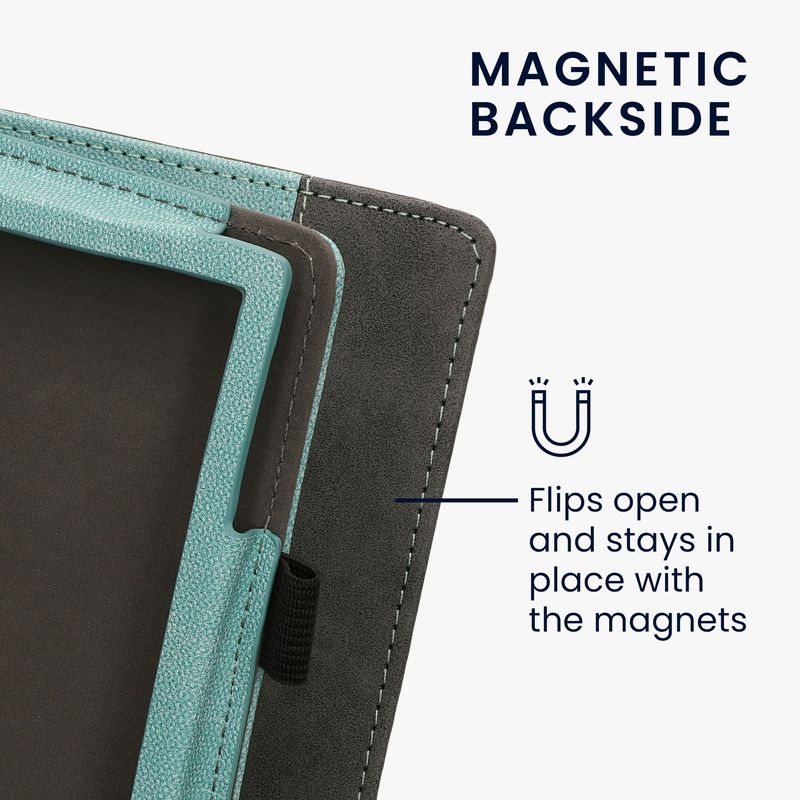 Laptop, Telefoane si Tablete - Ebook reader si accesorii - Accesorii eBook Reader - Husa eBook Reader Kwmobile pentru PocketBook InkPad 4, Color 3, Color 2, Vivlio InkPad 4, piele ecologica, verde, gri - Infinity.ro