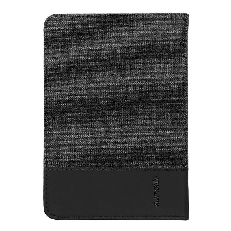 Laptop, Telefoane si Tablete - Ebook reader si accesorii - Accesorii eBook Reader - Husa eBook Kwmobile pentru PocketBook Touch Lux 3, Touch Lux 2, Basic Lux, Basic 3, piele ecologica, panza, gri antracit - Infinity.ro