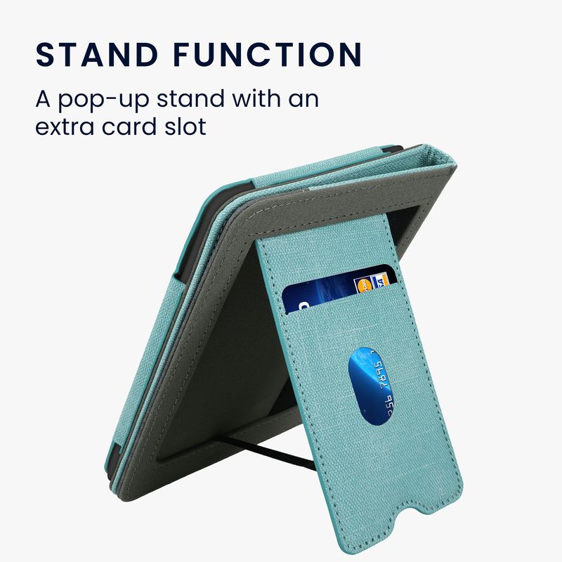 Laptop, Telefoane si Tablete - Ebook reader si accesorii - Accesorii eBook Reader - Husa Kwmobile pentru Amazon Kindle 11 (2022), Kindle 11 (2024), inchidere magnetica, piele ecologica, verde, gri - Infinity.ro