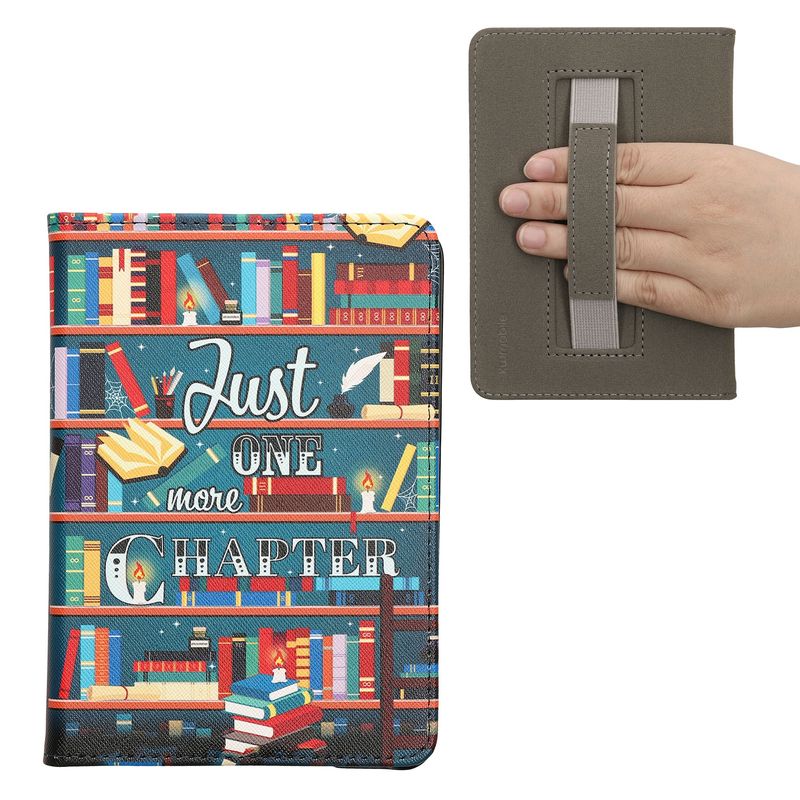 Laptop, Telefoane si Tablete - Ebook reader si accesorii - Accesorii eBook Reader - Husa Kwmobile pentru Amazon Kindle 11 (2022), Kindle 11 (2024), curea de mana, piele ecologica, multicolor - Infinity.ro