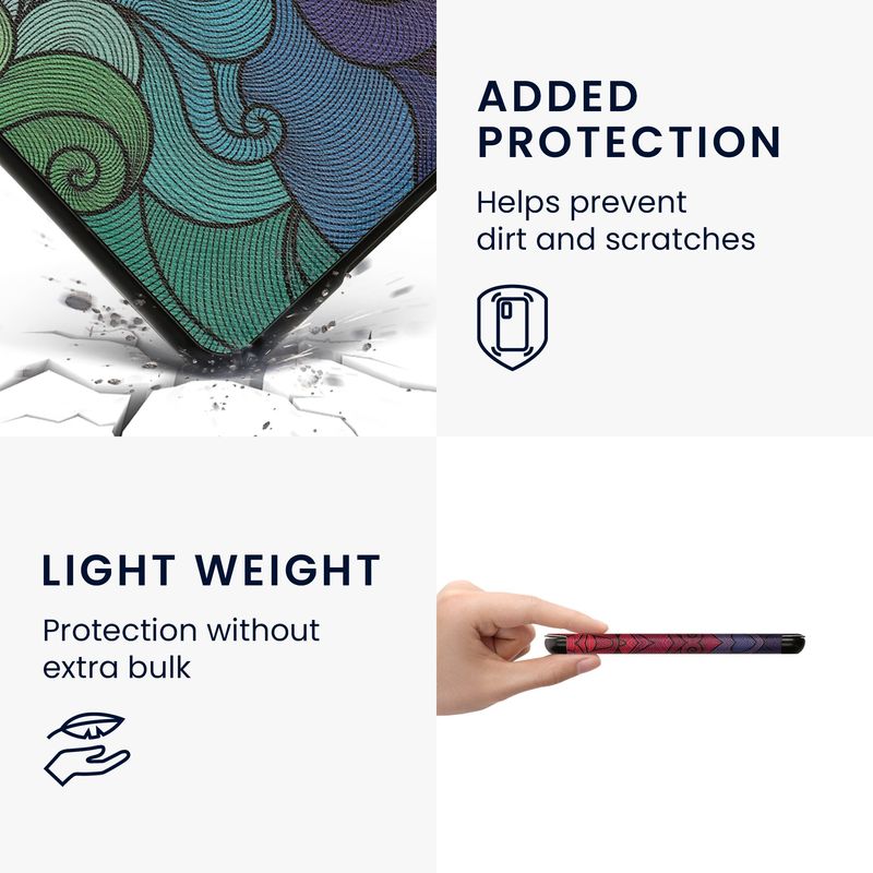 Laptop, Telefoane si Tablete - Ebook reader si accesorii - Accesorii eBook Reader - Husa Kwmobile pentru Amazon Kindle 11 (2022), Kindle 11 (2024), functie Sleep/Wake, piele ecologica, multicolor - Infinity.ro