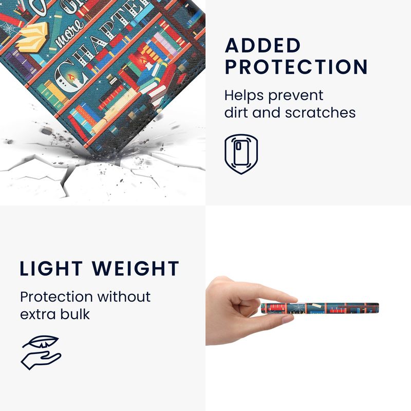 Laptop, Telefoane si Tablete - Ebook reader si accesorii - Accesorii eBook Reader - Husa Kwmobile pentru Amazon Kindle 11 (2022), Kindle 11 (2024), curea de mana, piele ecologica, multicolor - Infinity.ro