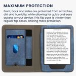 Laptop, Telefoane si Tablete - Ebook reader si accesorii - Accesorii eBook Reader - Husa Kwmobile pentru Amazon Kindle 11 (2022), Kindle 11 (2024), inchidere magnetica, piele ecologica, albastru, gri - Infinity.ro