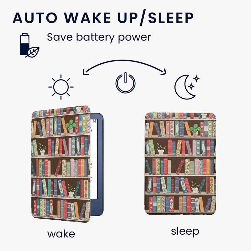 Laptop, Telefoane si Tablete - Ebook reader si accesorii - Accesorii eBook Reader - Husa Kwmobile pentru Amazon Kindle 11 (2022), Kindle 11 (2024), inchidere magnetica, piele ecologica, multicolor - Infinity.ro