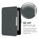 Laptop, Telefoane si Tablete - Ebook reader si accesorii - Accesorii eBook Reader - Husa Kwmobile pentru Amazon Kindle Paperwhite 1, 2, 3 (2012-2017), inchidere magnetica, functie Sleep/Wake, nailon, gri - Infinity.ro